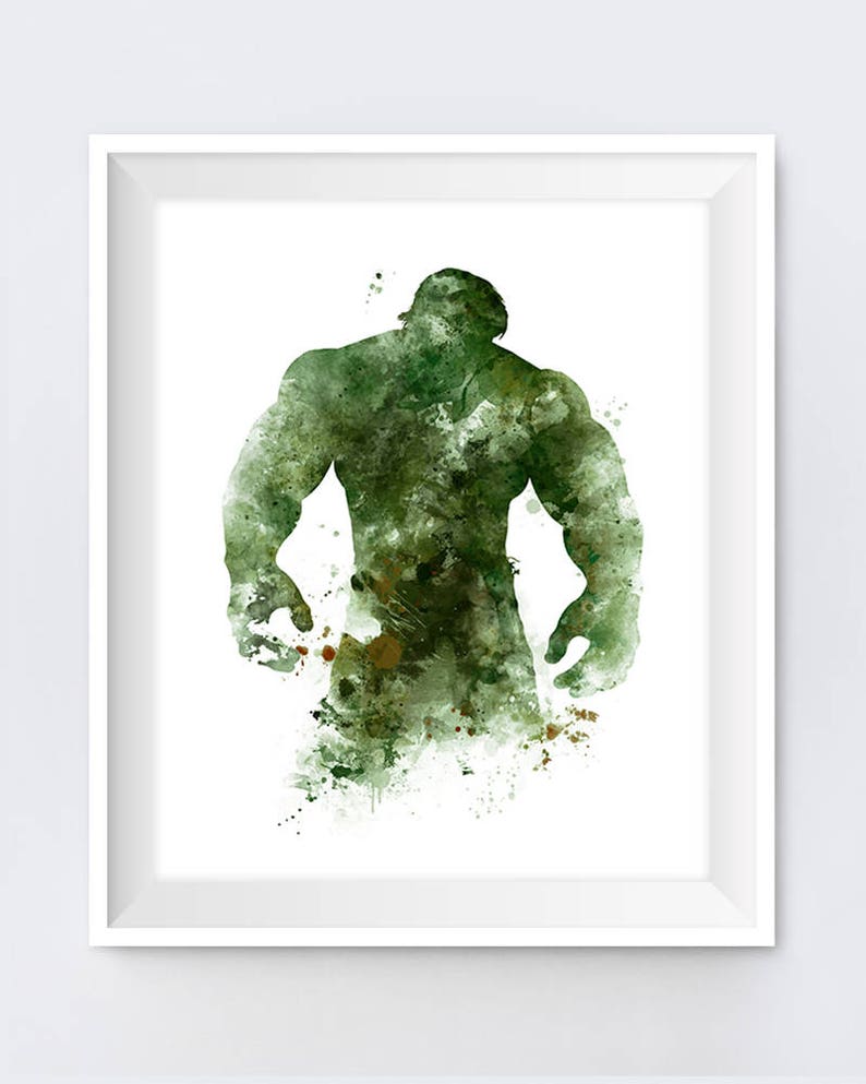 Hulk Print Hulk Poster Art Print Superhero Avengers Etsy