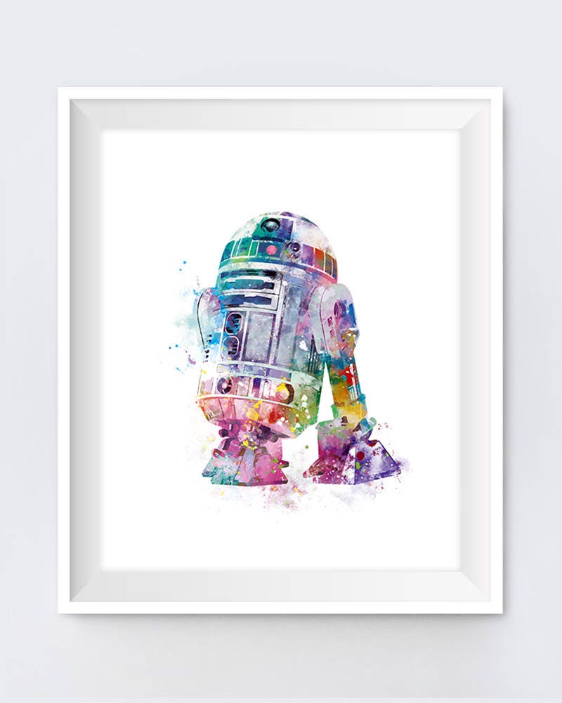 STAR WARS Art Print Collection　限定2000部 R2D2 Watercolor Art Print R2D2 Poster Star Wars Print Movie