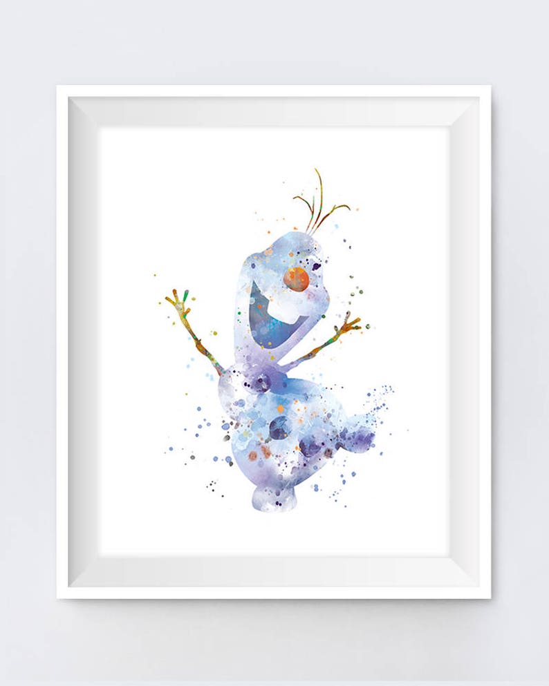 Olaf Print Olaf Watercolor Nursery Printable Art Frozen Poster - Etsy