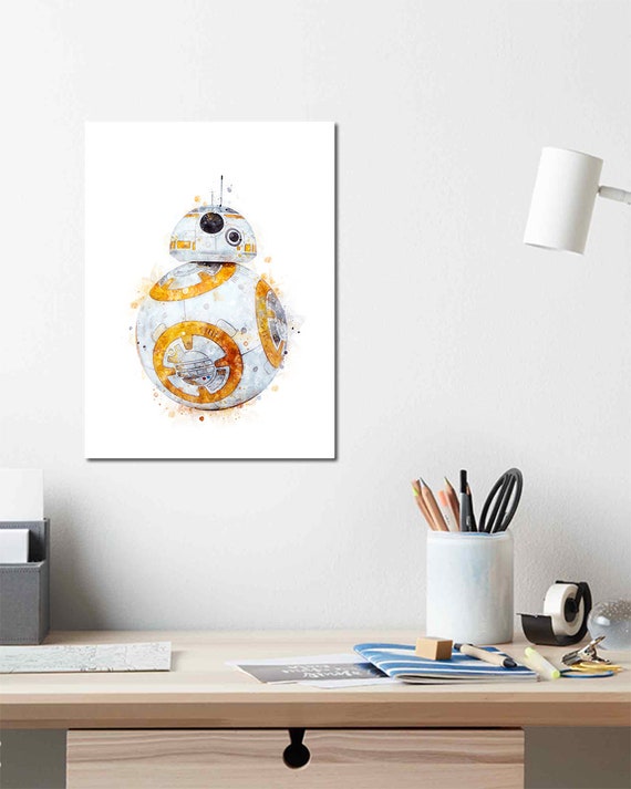 BB8 Print Watercolor BB-8 Droid Art Star Wars Poster Star