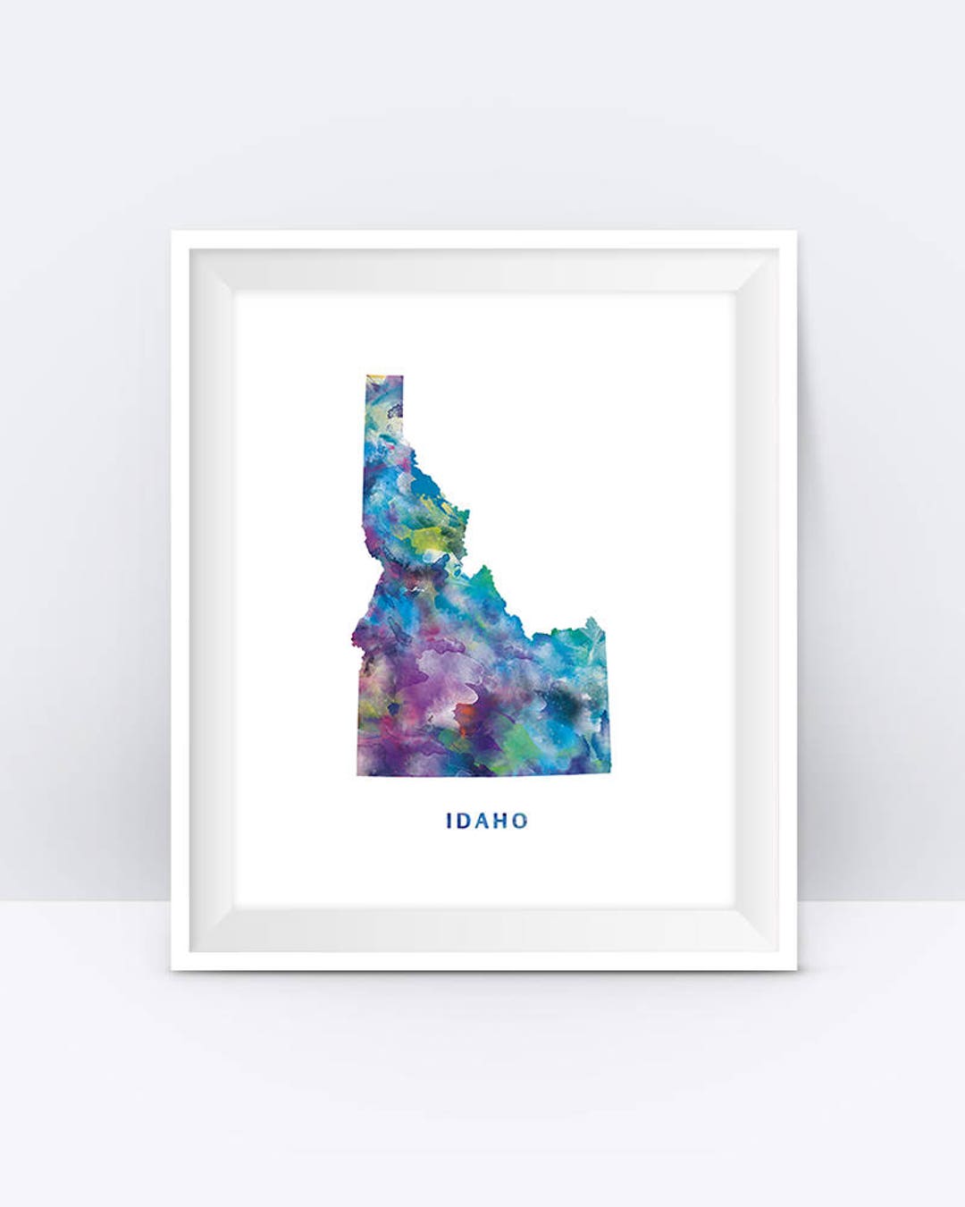 Idaho Map Print Boise Print Idaho Poster Boise Map Watercolor Painting ...