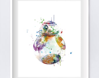 スターウォーズ BB-8 水彩画 スターウォーズ ポスター BB-8 プリント