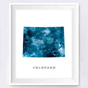 Colorado Map, Colorado Watercolor, USA, Art Print, Denver, Poster, Painting, Gift, Map Wall Art, Travel, Home Office Decor, Digital Download