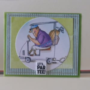 Carte golfeur - Carte amusante golf - Carte de voeux double