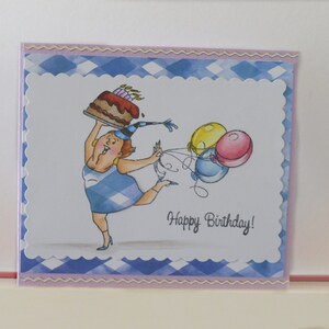 Carte anniversaire - Carte de voeux double - Anniversaire fille