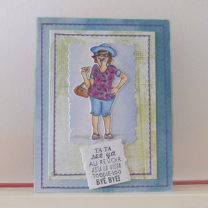 Carte vacances - Carte bon voyage - Carte de voeux double
