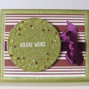 Tarjeta de Navidad - Tarjeta Corona - Tarjeta doble