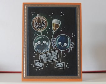Carte Halloween - Carte de voeux - Carte double