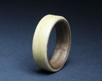 Ash and Walnut Bentwood Ring