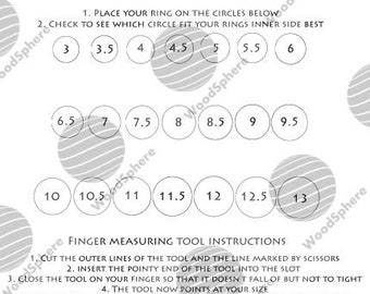 Digital Printable Ring Sizing Tool