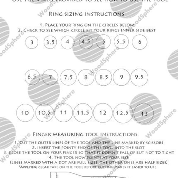 Ring Sizing Tool Printable