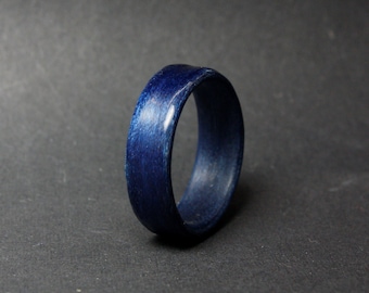 Blue Poplar Bentwood Ring