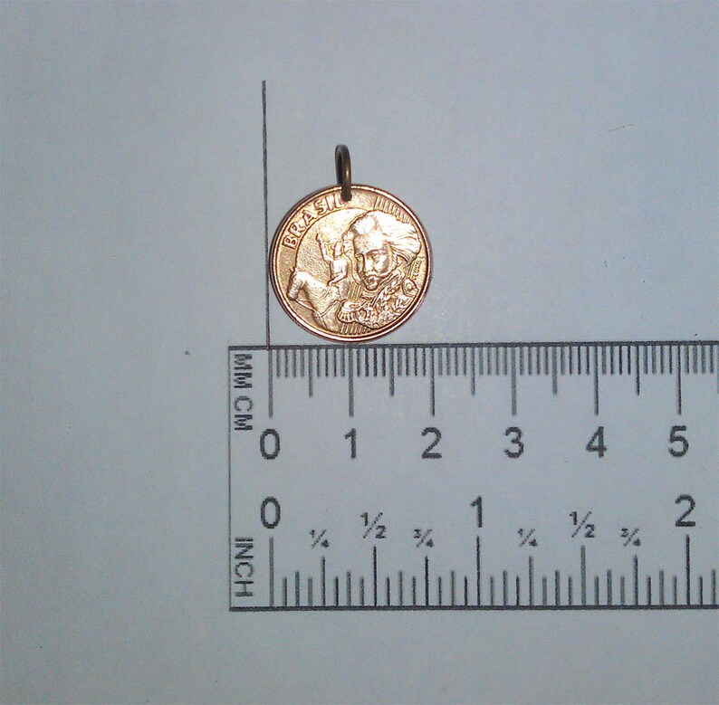 Brazilian 10 Centavos Coin Pendant Charm Brazil Coin Necklace