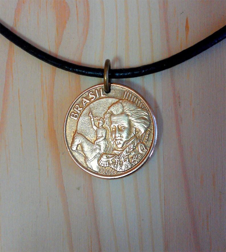 Brazilian 10 Centavos Coin Pendant Charm Brazil Coin Necklace