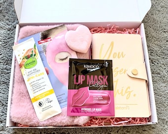 Self Care Gift Box, Spa Set, Lip & Hair Mask, Notebook