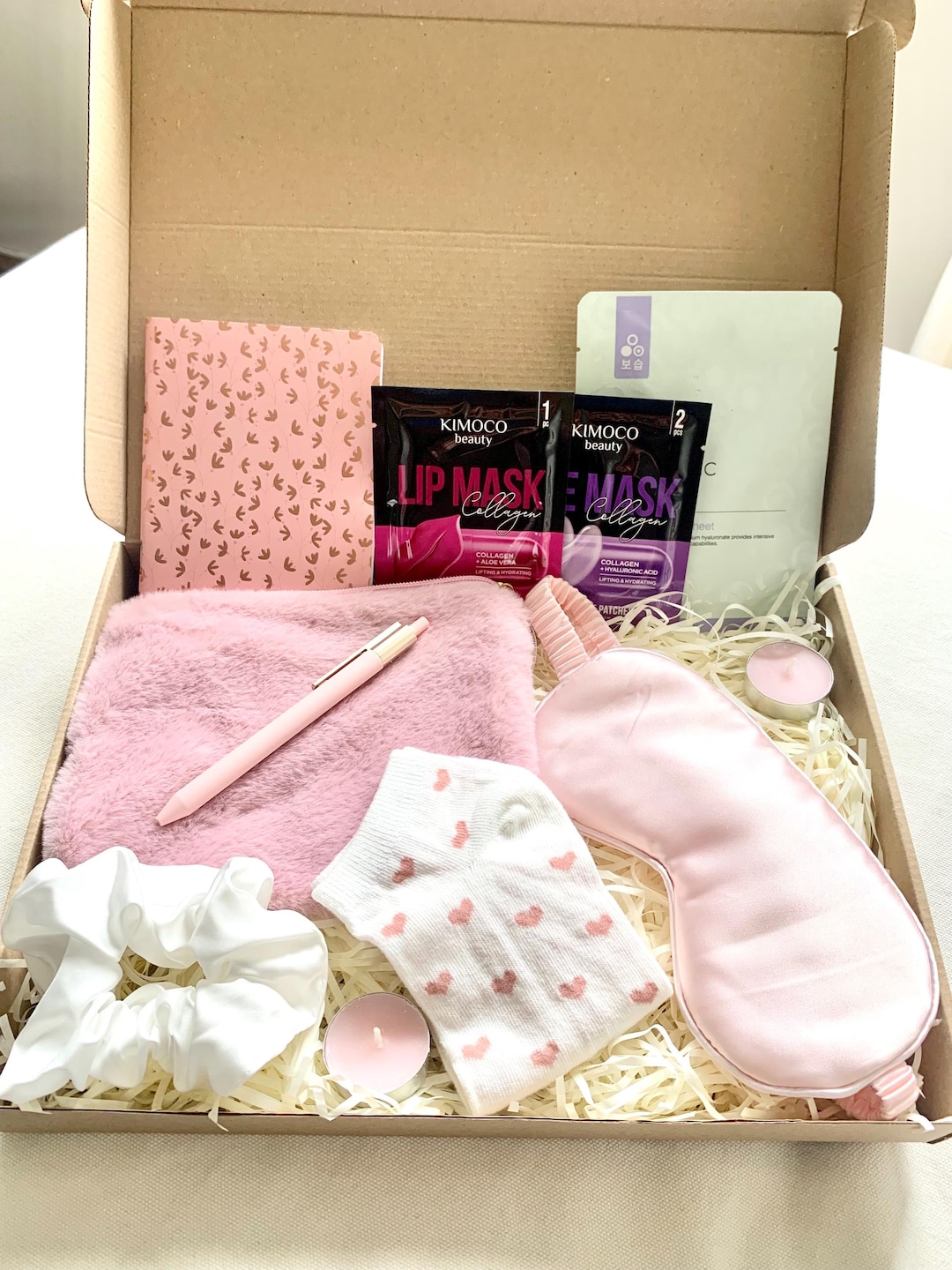 Pink Self Care Gift Box for Her – Spa & Relaxation Set With Toiletry ...