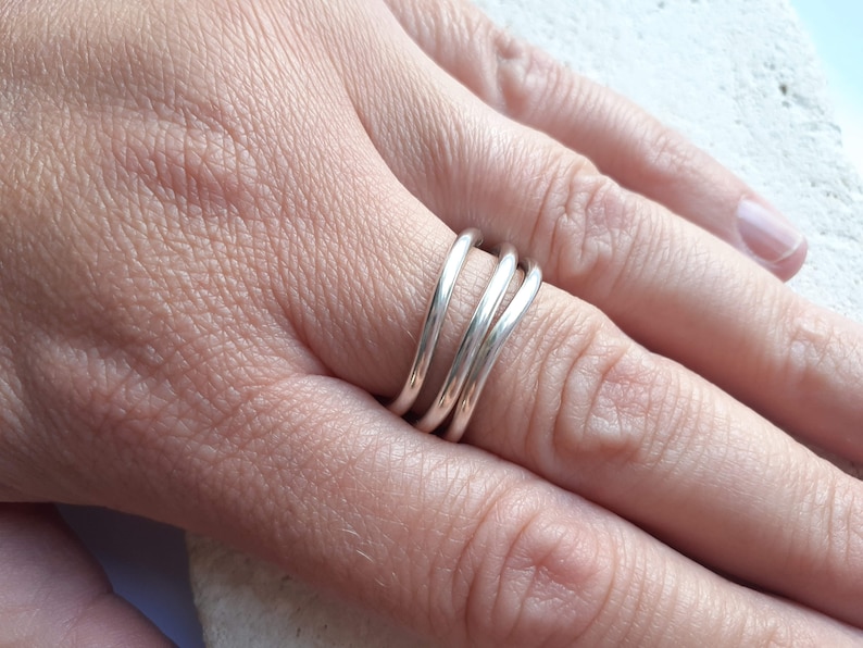 Ring Hallmarked Sterling Silver Size UK P 12 Wiggle