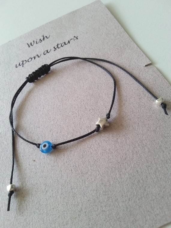 evil eye heart on macrame cord evil eye heart on macrame cord