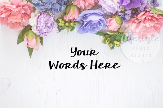 Floral Desk Mockup Stock Photography Styled Header Mock Floral Desk Mockup Stock Photography Styled Header Mock