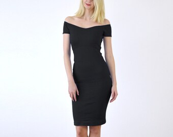 bardot wiggle dress