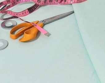 Mint Green Cotton Chambray Shirt Fabric. 100% Cotton. Light Pastel Green Cotton Blouse Fabric. Green Cotton Shirt Fabric. Remnant Fabric
