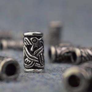 2 X Jorvik Dragon Replica Pewter Bead for Beards, Hair, or Bracelets