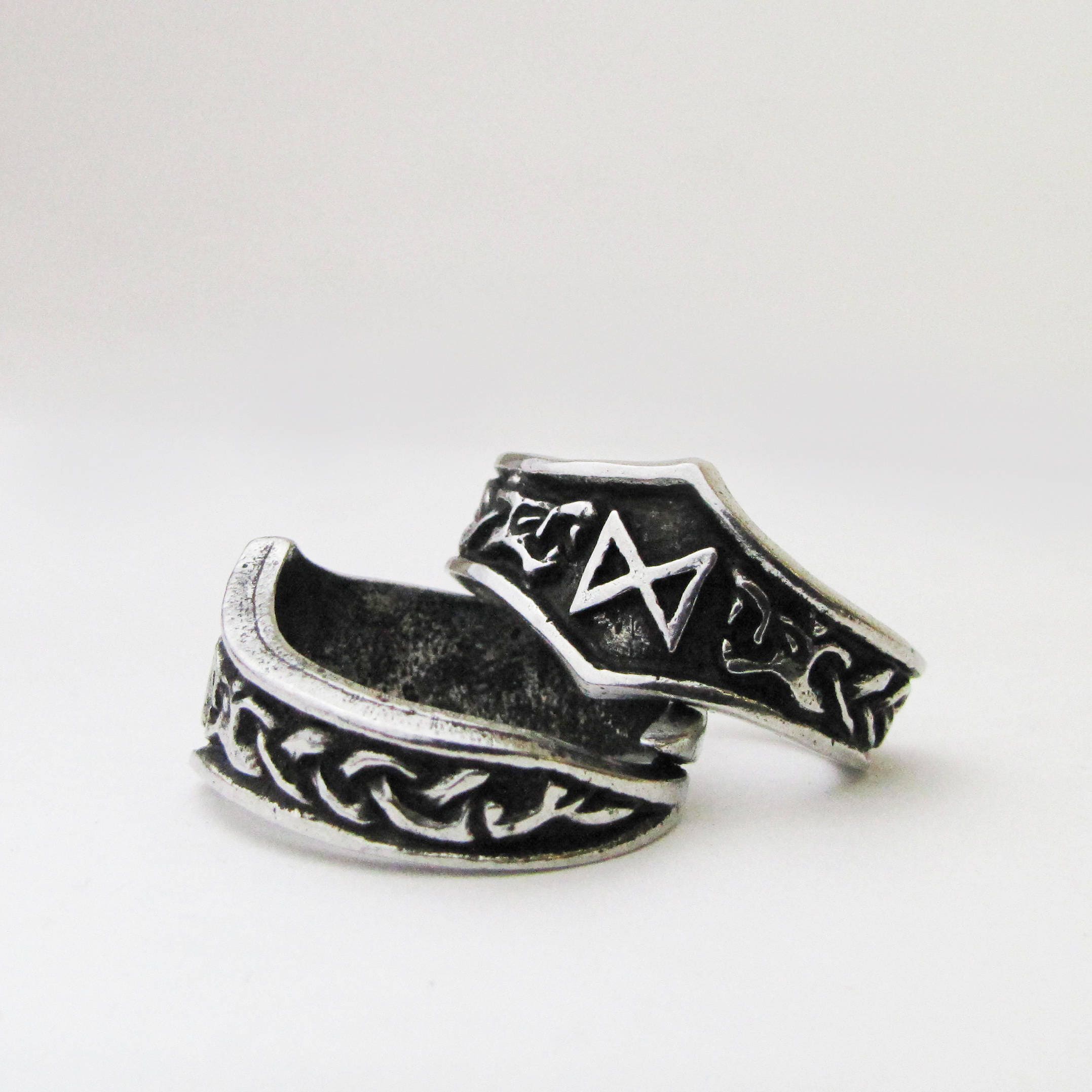 Dagaz Viking Rune Letter D Runic Ring - Adjustable - Etsy