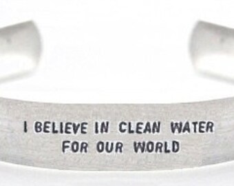 bracelet- bracelet for charity- water bracelet- i believe in clean water for our world