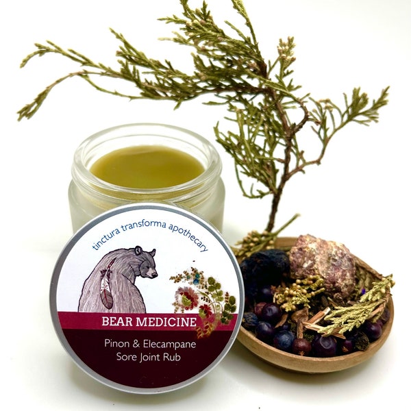 ELECAMPANE & PINON Sore Joint RUB, limited edition Bear Medicine Deep Healing line. Sore Joints, Muscle Pain, Sport Injuries