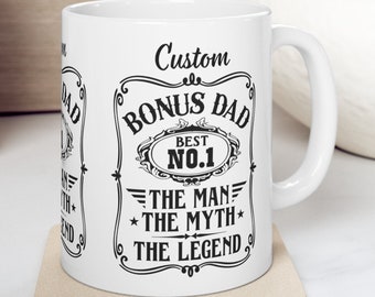 Personalized Bonus Dad Mug, Custom Stepdad mug, Best bonus dad mug, Bonus Dad gift, step father mug, bonus dad gift, step dad gift, father