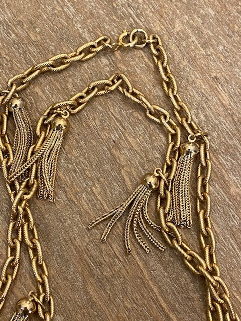 Vintage Napier extra long tassel necklace *FREE SHIPPING*