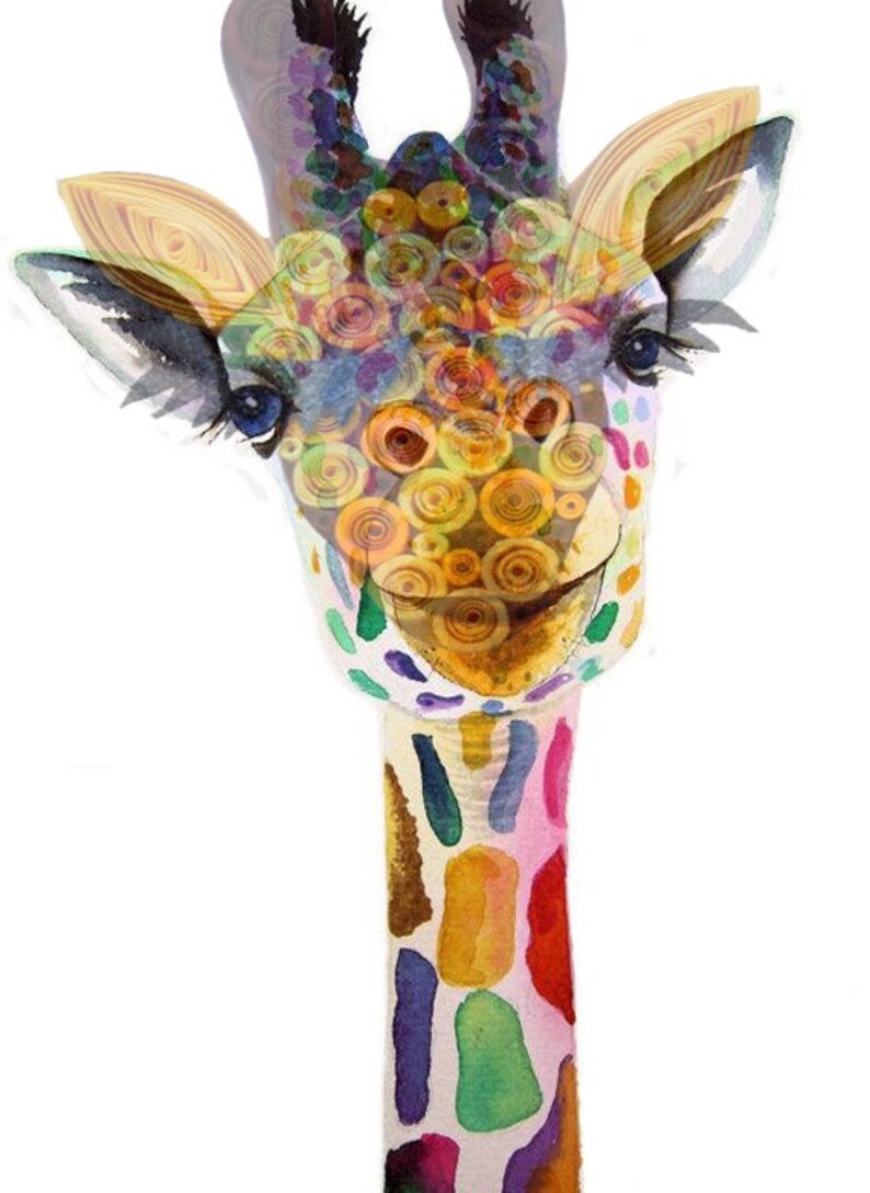 Quilled Paper Art giraffe With Glitter Lash Framed Etsy