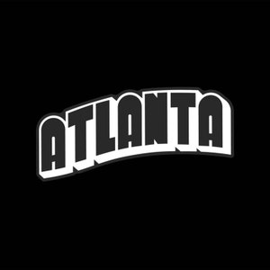 Atlanta Sticker - Transparent White