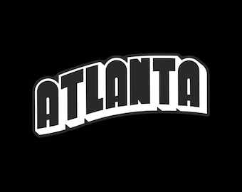 Pegatina de Atlanta - Blanco transparente