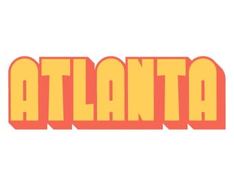 Calcomanía para parachoques de Atlanta (ahora en color melocotón)