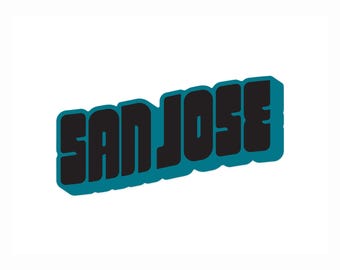 Pegatina de San José, edición Sharks