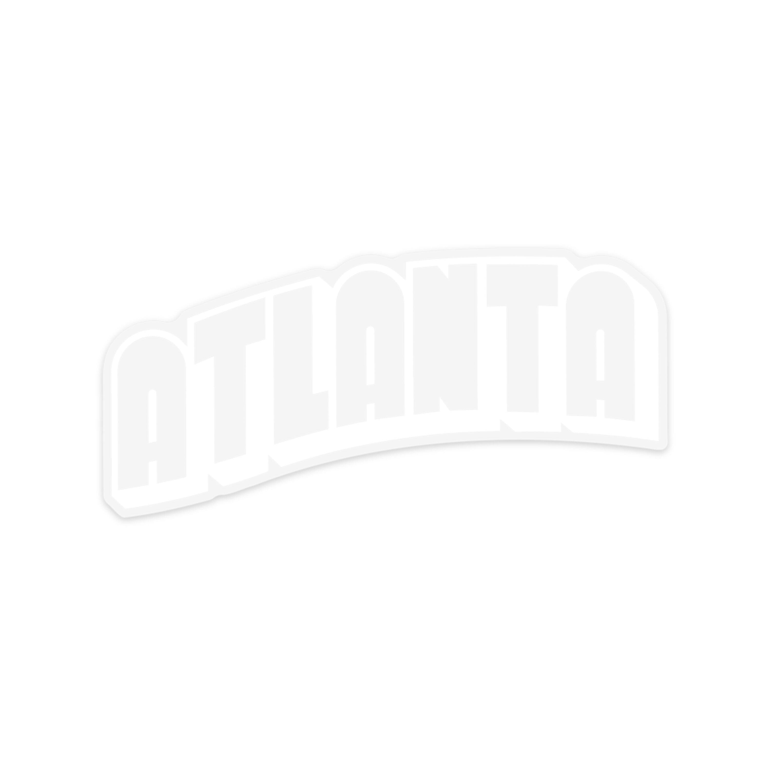 Atlanta Sticker - Transparent White - Etsy