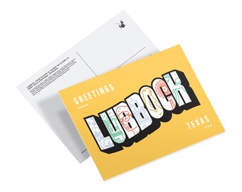 Tarjeta postal de saludos desde Lubbock