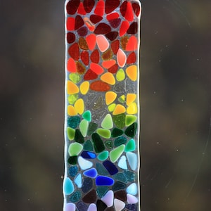 Rainbow fused glass suncatcher / sun catcher image 1