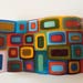 Large Spangles Fused Glass Wave, a Colourful Glass Panel Artwork for ...