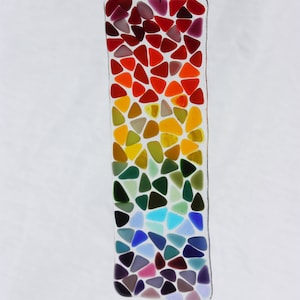 Rainbow fused glass suncatcher / sun catcher image 2