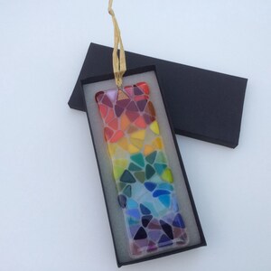 Rainbow fused glass suncatcher / sun catcher image 6