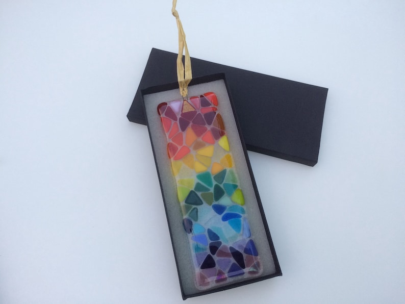 Rainbow fused glass suncatcher / sun catcher image 6