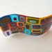 Large Spangles Fused Glass Wave, a Colourful Glass Panel Artwork for ...