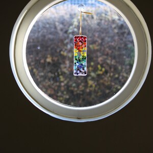 Rainbow fused glass suncatcher / sun catcher image 4