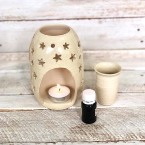 Essential oil burner, ceramic oil diffuser, aromatherapy diffuser, unique Christmas gift, Christmas ceramic diffuser, feminist gift. image 3