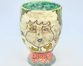 Handmade Ceramic Mug, Gold Luster, Unique Coffee Cup