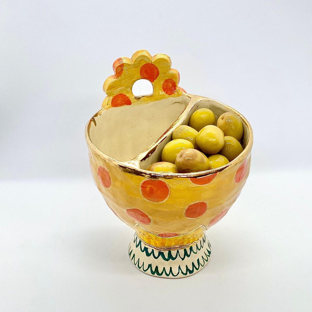Colorful Olive Dish, Ceramic Olive Dish, Snack Serving Dish, Appetiser Dish,israeli Artists Pottery, Colorful Kitchenware. - Etsy