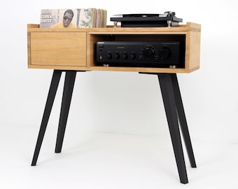 Schallplattenablage,Plattenspieler,Vinyl-Schrank,HiFi-Rack,Audioständer,Vinyl-Aufbewahrung,Musikkonsole,Audio-Rack