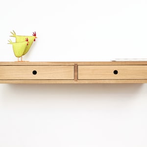 NOAH 90, Floating Console Table with two Drawers, Entryway Organizer Table,Wall Mounted,Solid wood hallway,hanging console,